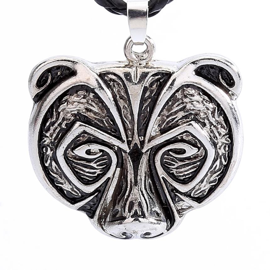 Collier Vintage Ours Sur Fil Signé Philippe Audibert Paris - Années 1990, Alliage Argenté, Bon état