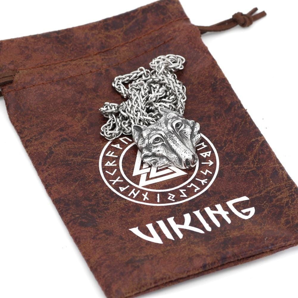 COLLIER VIKING - TÊTE DE FENRIR