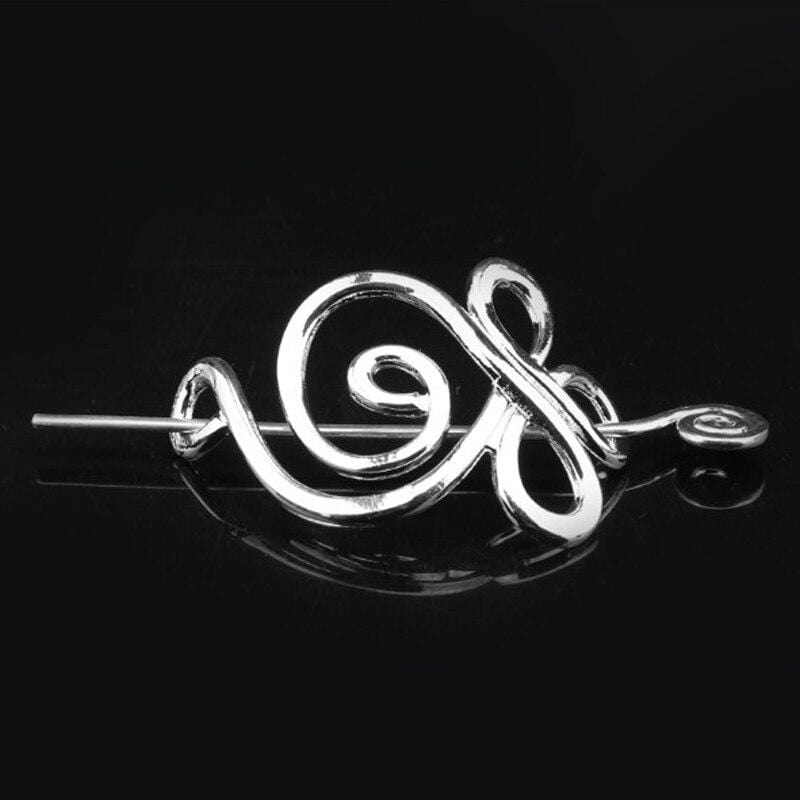 Épingle à cheveux en argent avec noeud celtique