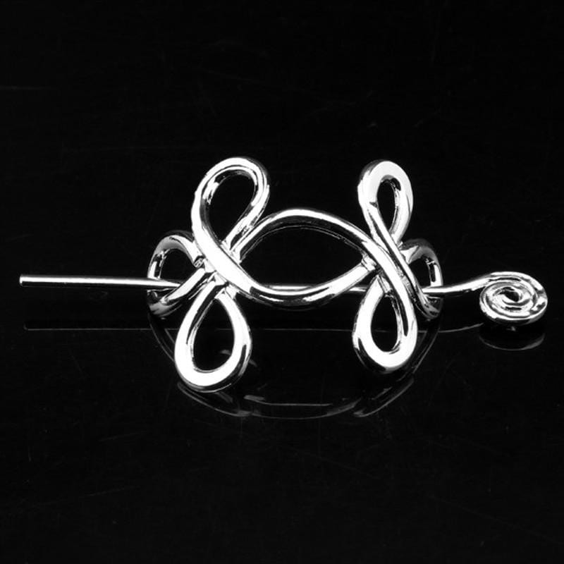 Épingle à cheveux en argent avec noeud celtique