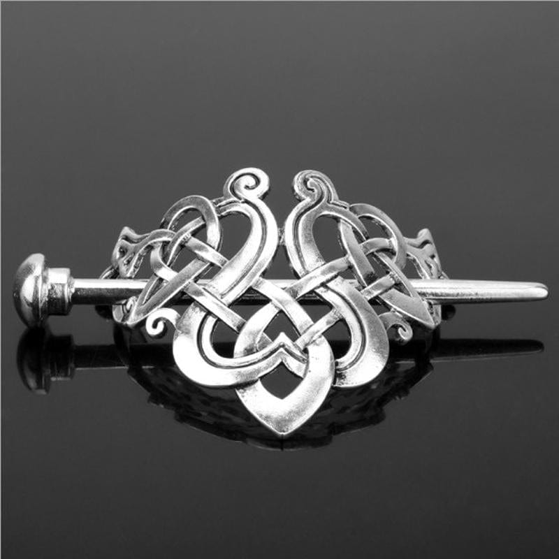 Épingle à cheveux en argent avec noeud celtique