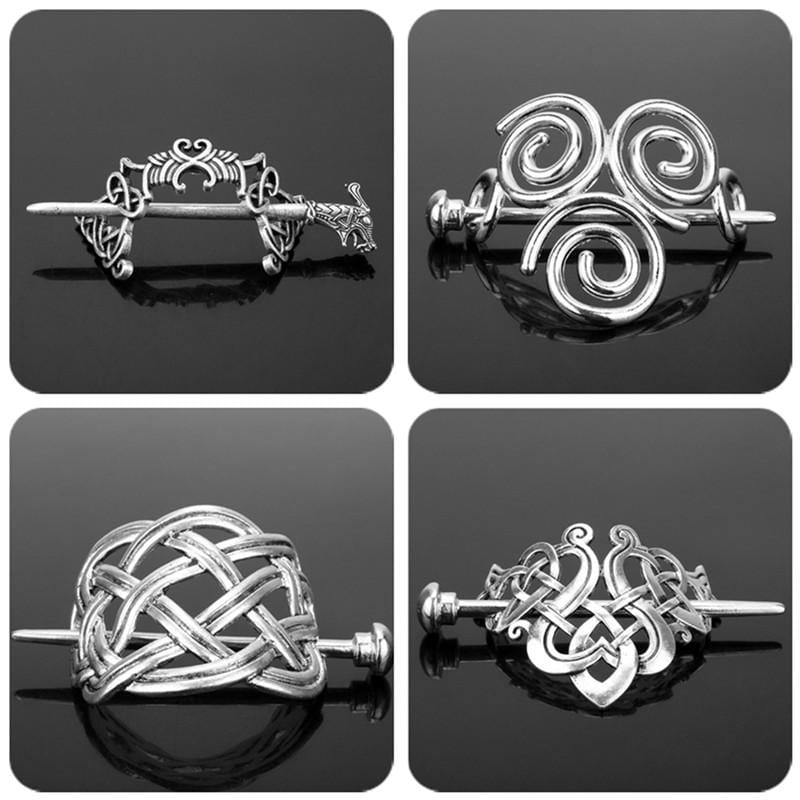 Épingle à cheveux en argent avec noeud celtique