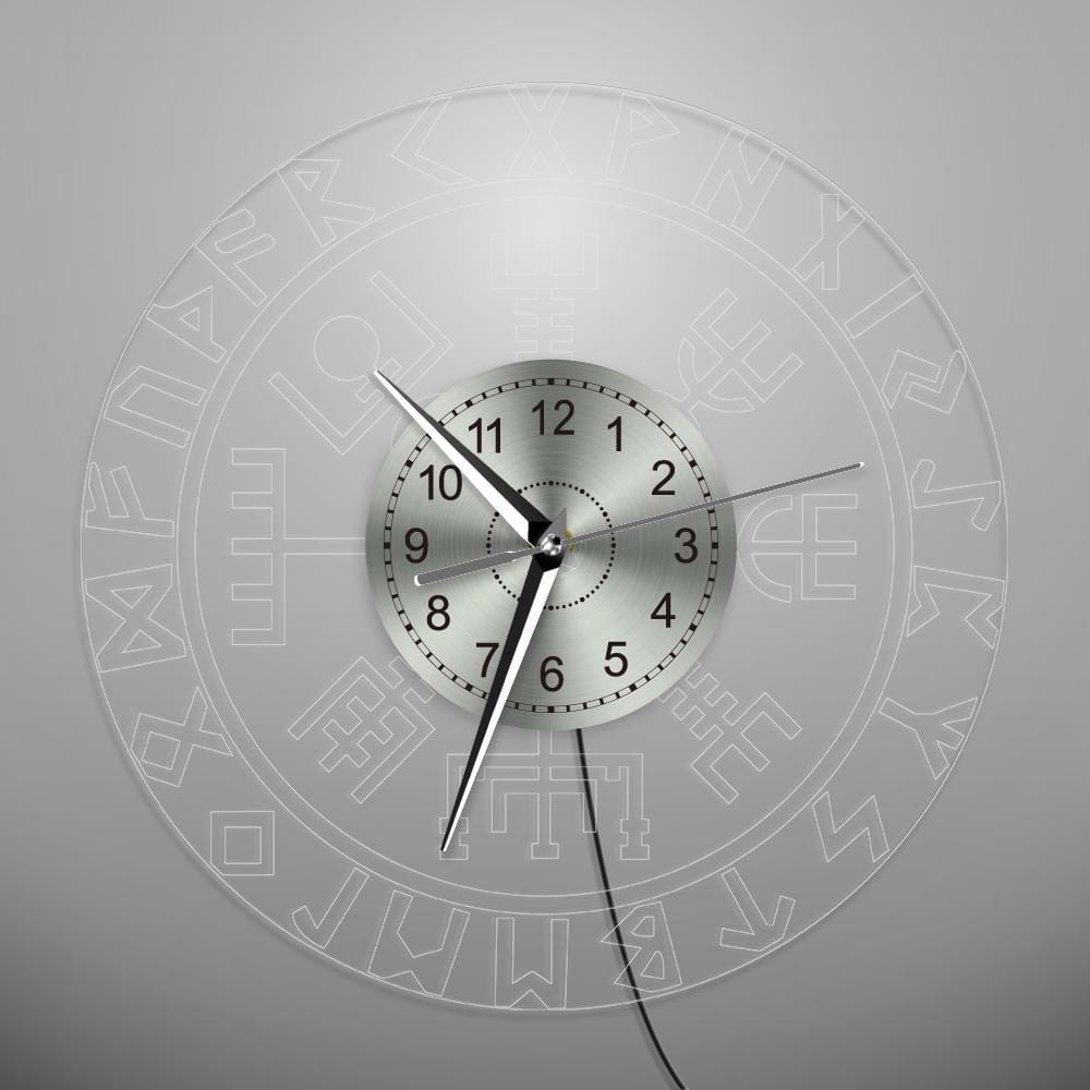 Horloge Viking LED / Vegvisir &amp; Runes 3D