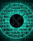 Horloge Viking LED / Vegvisir & Runes 3D