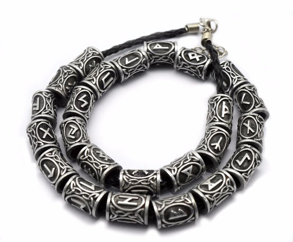Lots de 24 perles Runique Viking Authentique
