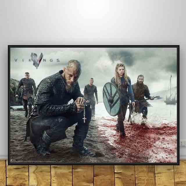 Poster Vikings Posters and Prints Canvas Painting Wall Art Picture for Living Room Home Decor