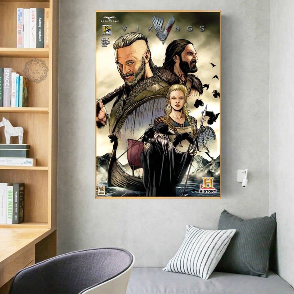 Poster Vikings Posters and Prints Canvas Painting Wall Art Picture for Living Room Home Decor