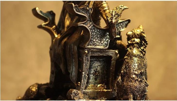 STATUE VIKING EN RESINE - DIEU ODIN