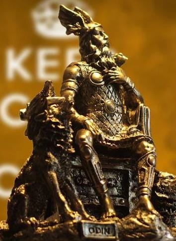 STATUE VIKING EN RESINE - DIEU ODIN