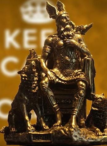 STATUE VIKING EN RESINE - DIEU ODIN