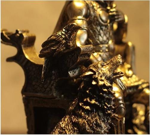 STATUE VIKING EN RESINE - DIEU ODIN