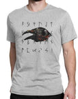 T-SHIRT VIKING - Corbeau et runes vikings